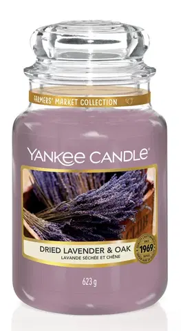 Vonné sviečky a svietniky Vonná sviečka Yankee Candle veľká Dried lavender and oak classic