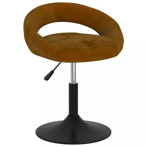 Barové stoličky Barová stolička zamat / kov Dekorhome Hnedá