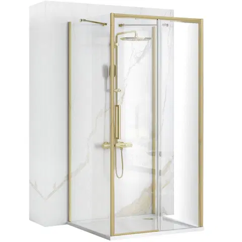 Sprchové dvere REA/S - Sprchový Rapid Slide Brush Gold Dvere: 110 x Sprchová zástena: 80 KPL-04710