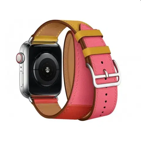 Príslušenstvo k wearables Remienok z teľacej kože (dlhý) COTEetCI pre Apple Watch 424445mm, oranžovoružový WH5261-44-ACR