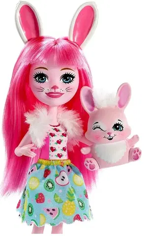 Hračky bábiky MATTEL -  Mattel Enchantimals bábika so zvieratkom (Bree Zajacová a Twist)