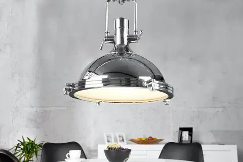 Svietidlá LuxD 20213 Lampa Commercial 45cm chróm závesné svietidlo
