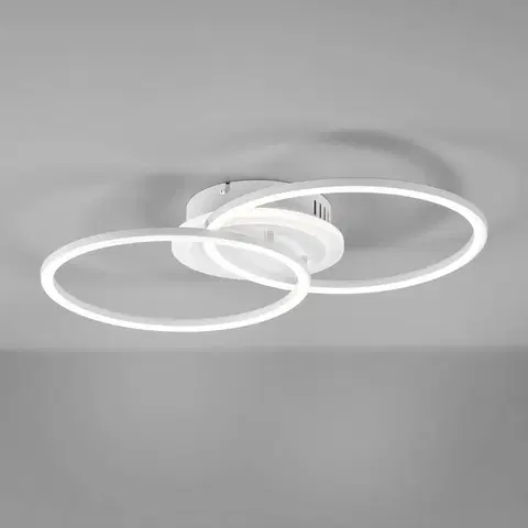 Stropné svietidlá Reality Leuchten Stropné LED svetlo Venida kruhový dizajn, biela
