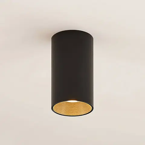 Bodové svetlá Arcchio Arcchio Dilana bodová lampa, okrúhla, GU10, čierna