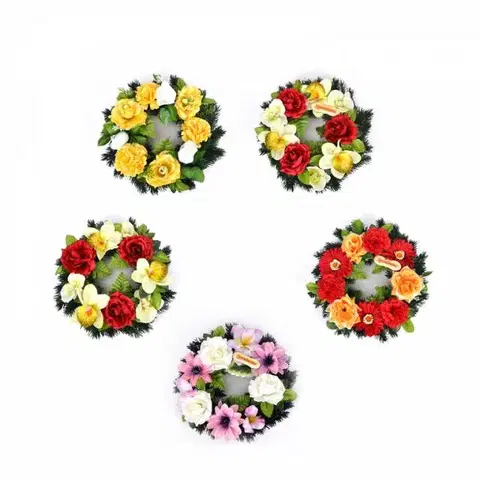 Kvety Kinekus Náhrobný veniec 35 cm, mix dekorov