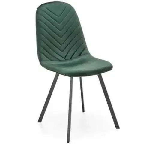 Čalúnené stoličky Stolička W139 zelená