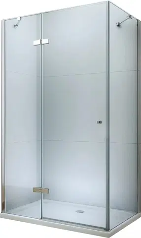 Vane MEXEN/S - Roma sprchový kút 80x70 cm, kyvný, číre sklo, chróm + vanička 854-080-070-01-00-4010