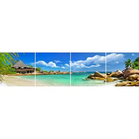 Dekoračné panely Sklenený panel 60/240 Tropic-1 4-Elem
