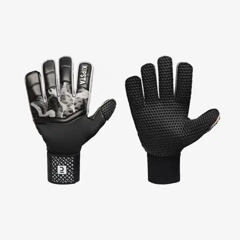 futbal Brankárske futbalové rukavice F100 Superresist čierno-sivé