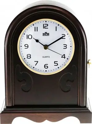 STOLOVÉ HODINY Stolové hodiny MPM, 2696.54 - tmavé drevo, 21cm