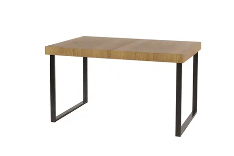 Jedálenské stoly MAGNOLIA 40 rozkladací jedálenský stôl, dub rustikal/čierna