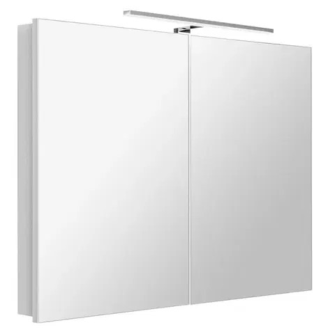 Kúpeľňový nábytok SAPHO - GRETA galérka s LED osvetlením, 101x70x14cm, biela matná GT100-0031
