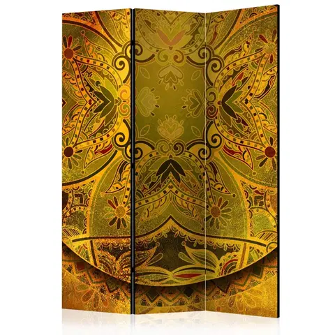 Paravány Paraván Mandala: Golden Power Dekorhome 135x172 cm (3-dielny)