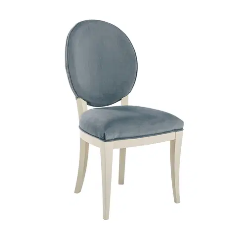 Jedálenské stoličky TARANKO Krzeslo LA-16 rustikálna jedálenská stolička modrá / kašmír Lagos