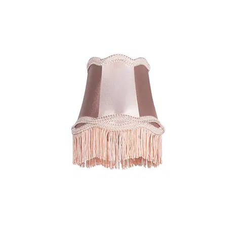 Tienidlo na lampu Čiapka látková svorka ružová 12 cm - Babička