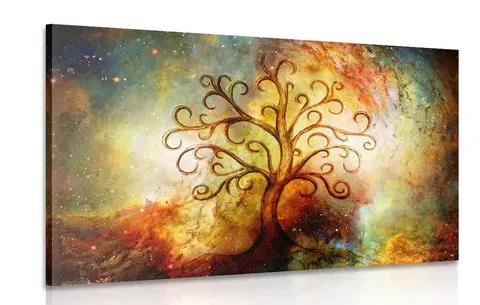 Obrazy Feng Shui Obraz strom života s abstrakciou vesmíru