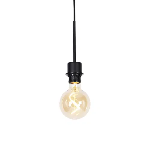 Zavesne lampy Moderné závesné svietidlo čierne bez tienidla - Combi 1