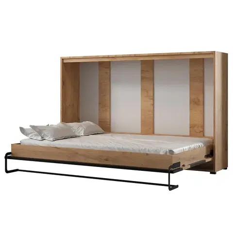 Jednolôžkové postele Sklápacia posteľ  PARADISE 120 úroveň CRAFT zlatý/čierny mat