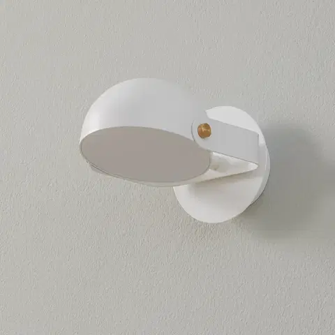 Nástenné svietidlá Viokef Nástenné LED svietidlo Hemi otočné tienidlo biele