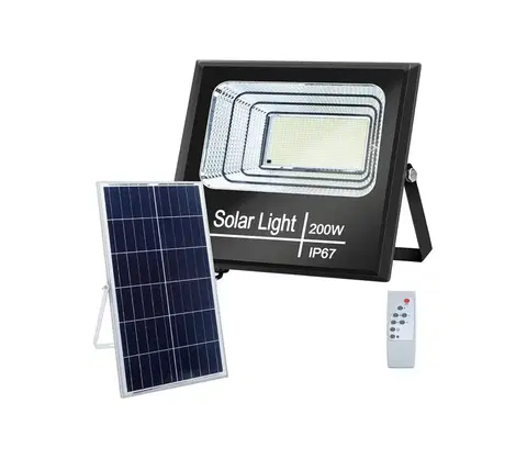 LED osvetlenie  B.V.  - LED Stmievateľný solárny reflektor LED/200W/3,2V IP67 + DO 