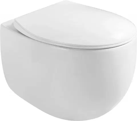 Záchody MEXEN - Egg Závesná WC misa vrátane sedátka s slow-slim, Duroplastu, biela 30245000