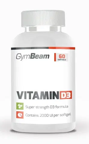 Vitamín D Vitamin D3 2 000 IU - GymBeam 60 kaps.