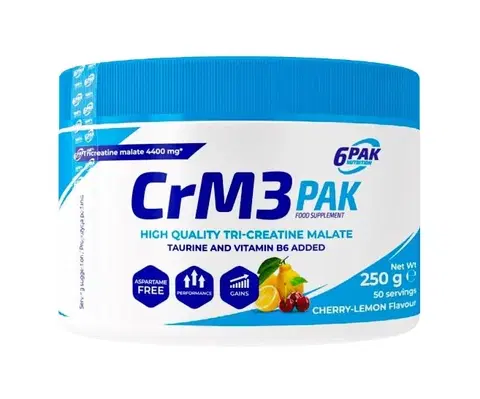Tri-kreatín malát CrM3 PAK - 6PAK Nutrition 500 g Cherry Lemon