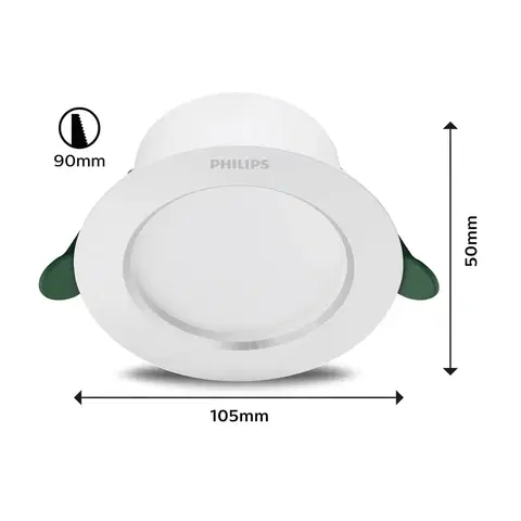Zapustené svietidlá Philips Philips Diamond Cut LED spot 10,5 cm 400lm/2,2W 830
