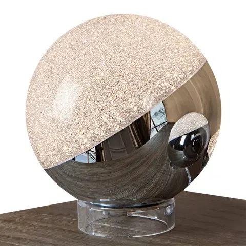 Stolové lampy Schuller Valencia Stolná LED lampa Sphere, chróm, Ø 20 cm