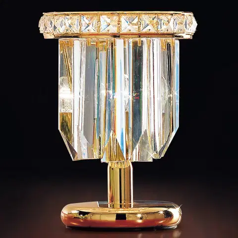 Stolové lampy Patrizia Volpato Stolná lampa Cristalli 24-karátov v zlate