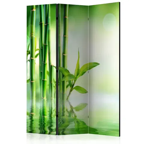 Paravány Paraván Green Bamboo Dekorhome 135x172 cm (3-dielny)