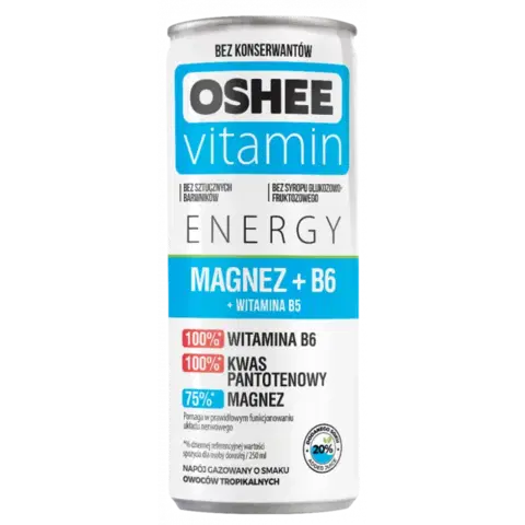 Energetické RTD nápoje OSHEE Vitamínový energy drink s horčíkom 250 ml