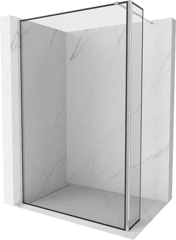 Sprchové dvere MEXEN/S - Kyoto Sprchová zástena WALK-IN 130 x 40 cm, čierny vzor, chróm 800-130-212-01-70-040
