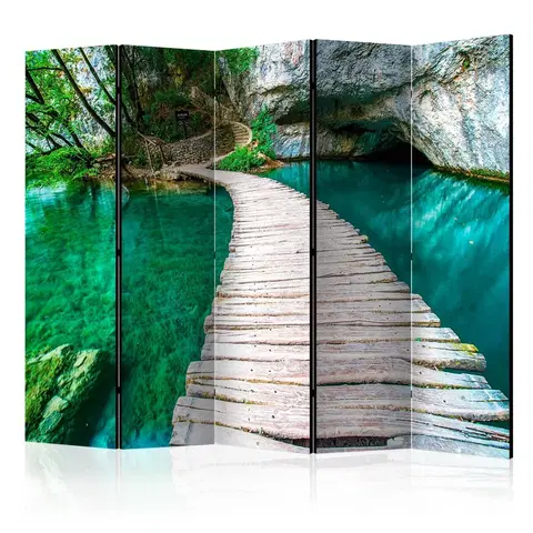 Paravány Paraván Emerald Lake Dekorhome 225x172 cm (5-dielny)