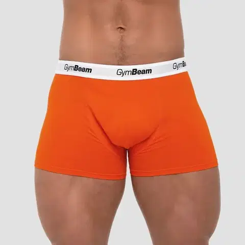 Spodné prádlo a plavky GymBeam Pánske boxerky Essentials 3Pack Orange  MM