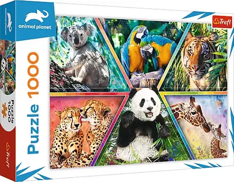 Hračky puzzle TREFL - Puzzle 1000 - Kráľovstvo zvierat