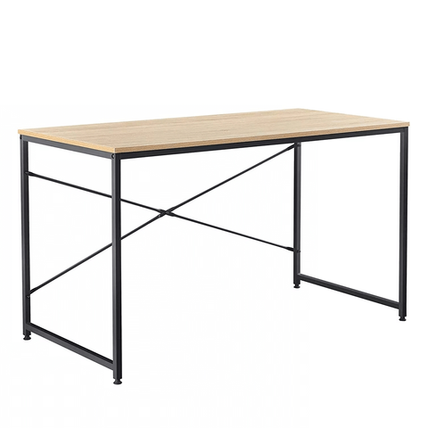 Písacie a pracovné stoly KONDELA Mellora písací stôl dub / čierna