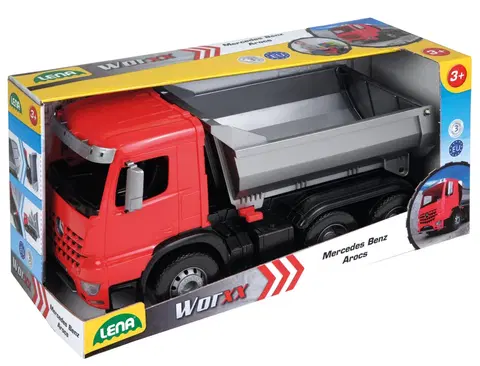 Hračky - dopravné stroje a traktory Mercedes Arocs sklápěč, okrasný kartón