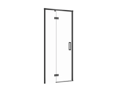 Sprchovacie kúty CERSANIT - Sprchové dvere LARGA ČIERNE 90X195, ľavé, číre sklo S932-128