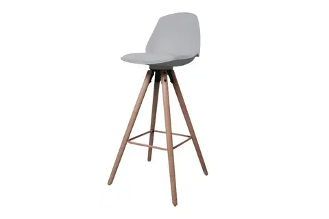 Barové stoličky Dkton 23610 Dizajnová pultová stolička Nerea, šedá