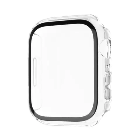 Príslušenstvo k wearables FIXED Pure ochranné púzdro s temperovaným sklom pre Apple Watch 44 mm, číra