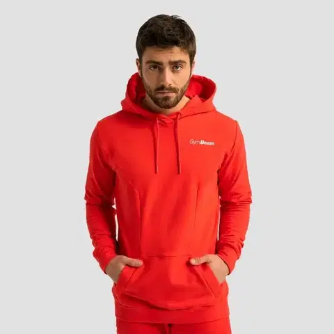 Mikiny GymBeam Mikina Limitless Hoodie Hot Red  MM
