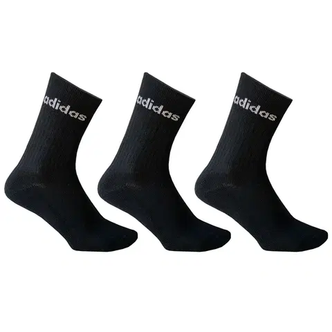 bedminton Športové ponožky vysoké 3 páry čierne