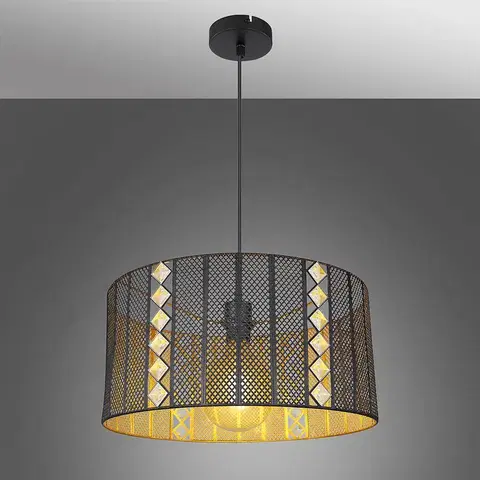 Moderné lampy do obývačky Luster 15450H Black and Gold LW1