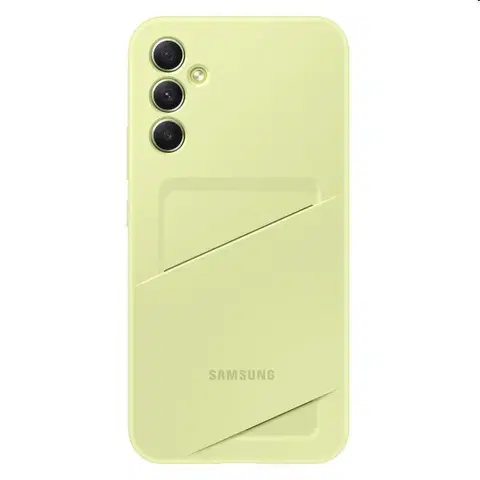 Puzdrá na mobilné telefóny Zadný kryt Card Slot Cover pre Samsung Galaxy A34 5G, limetková EF-OA346TGEGWW