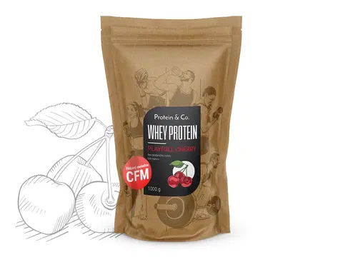 Proteíny Protein&Co. CFM Whey protein 80 1000 g Zvoľ príchuť: Playful cherry