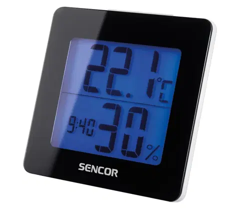 Predlžovacie káble Sencor Sencor - Meteostanica s LCD displejom a budíkom 1xAA čierna 
