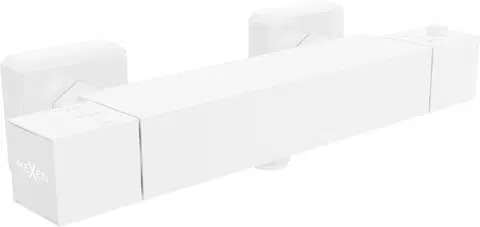 Kúpeľňové batérie MEXEN - Cube termostatická sprchová batéria biela 77200-20