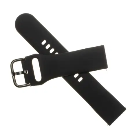 Príslušenstvo k wearables FIXED Silikónový remienok Strap so šírkou 22 mm pre inteligentné hodinky, čierna FIXSST-22MM-BK