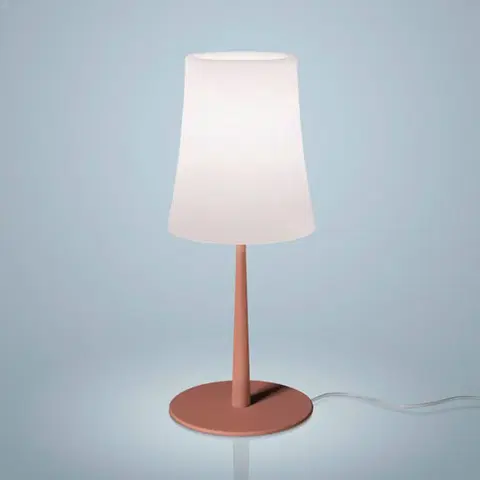 Stolové lampy Foscarini Foscarini Birdie Easy stolová lampa tehlovočervená